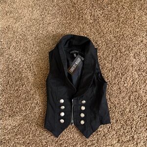 Dolls Kill Current Mood Black Buttoned Vest